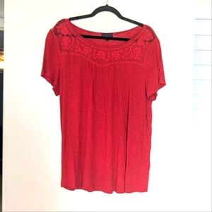 2/$10 Elegant Red Women's Top